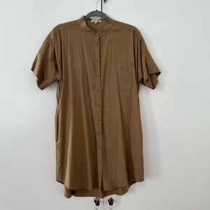 Madewell Olive Green Button Down Shirt Dress
